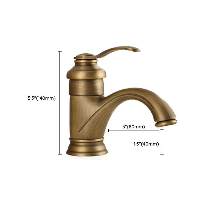 Brass Bathroom Vessel Tap Single Lever Handle Circular Sink Tap with Water Hose -Bathlova