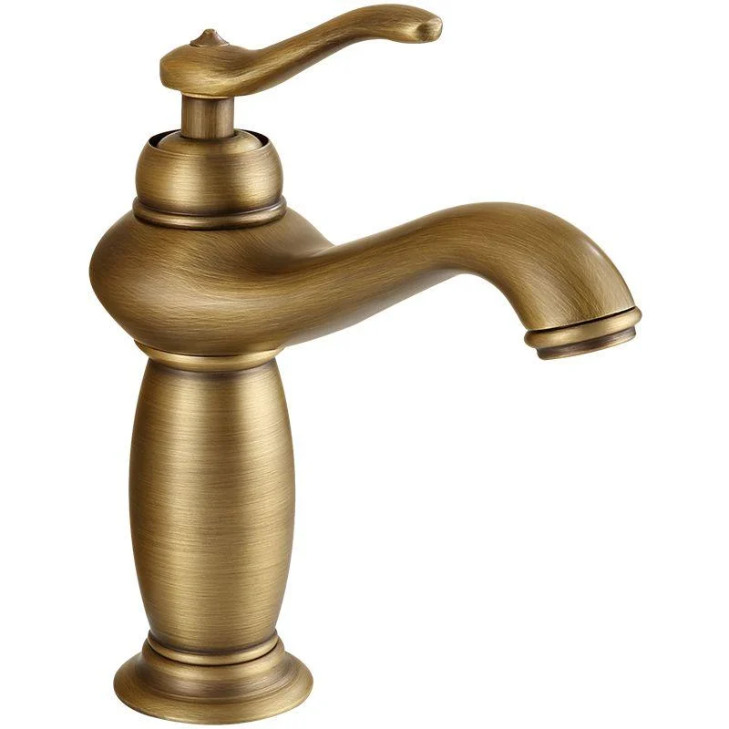 Brass Bathroom Vessel Tap Single Lever Handle Circular Sink Tap with Water Hose -Bathlova