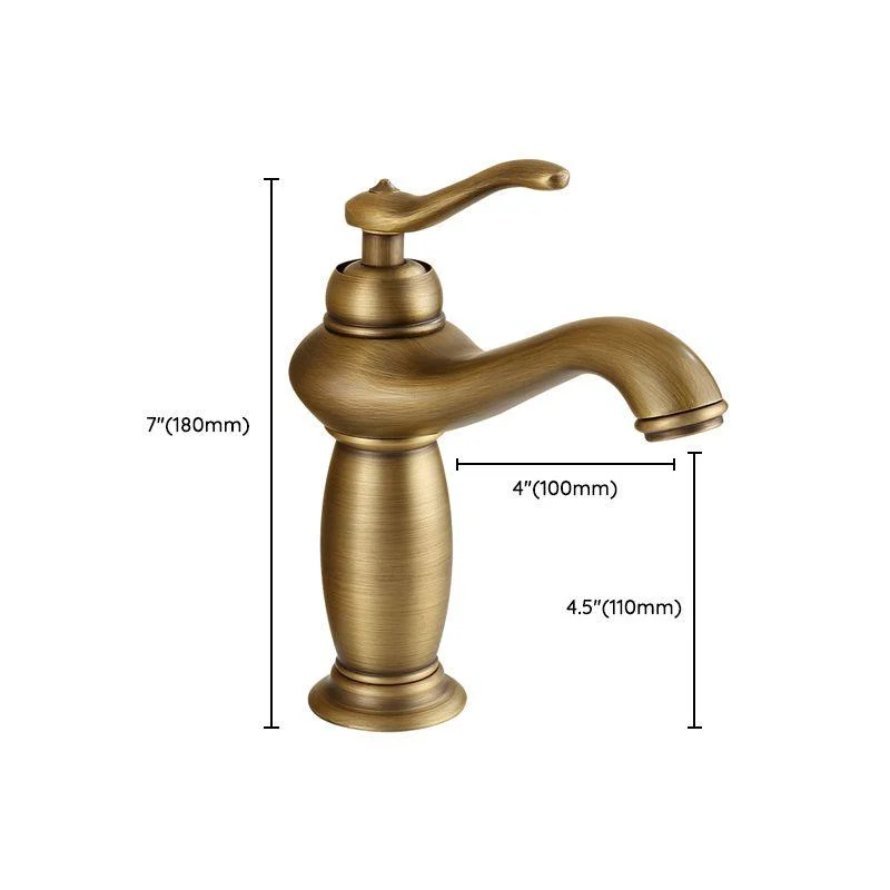 Brass Bathroom Vessel Tap Single Lever Handle Circular Sink Tap with Water Hose -Bathlova