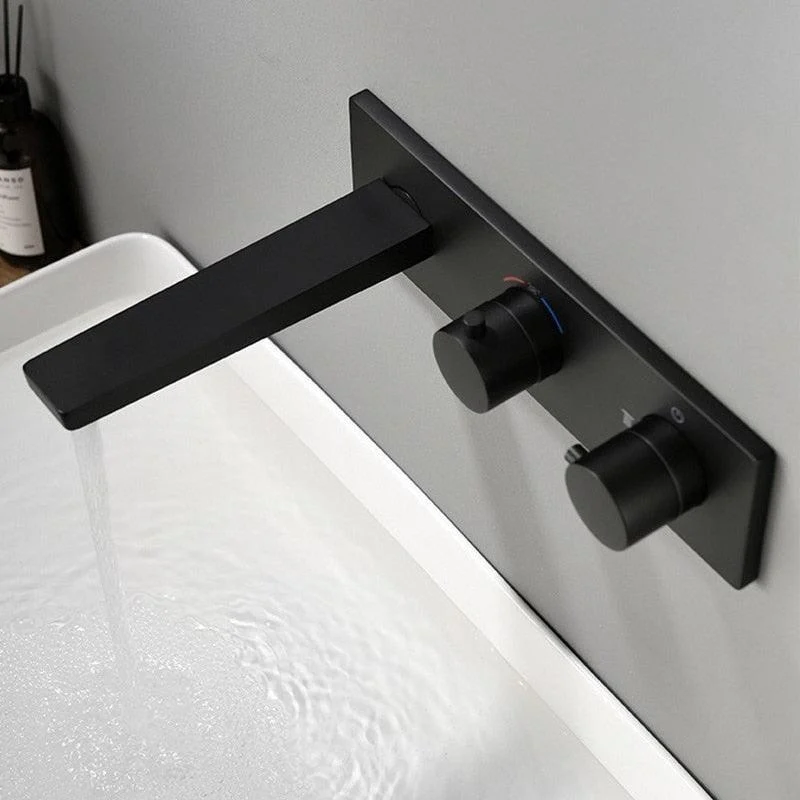 Brass Bathroom Wall Mounted Thermostatic Tap Bathroom Wall Tap -Bathlova