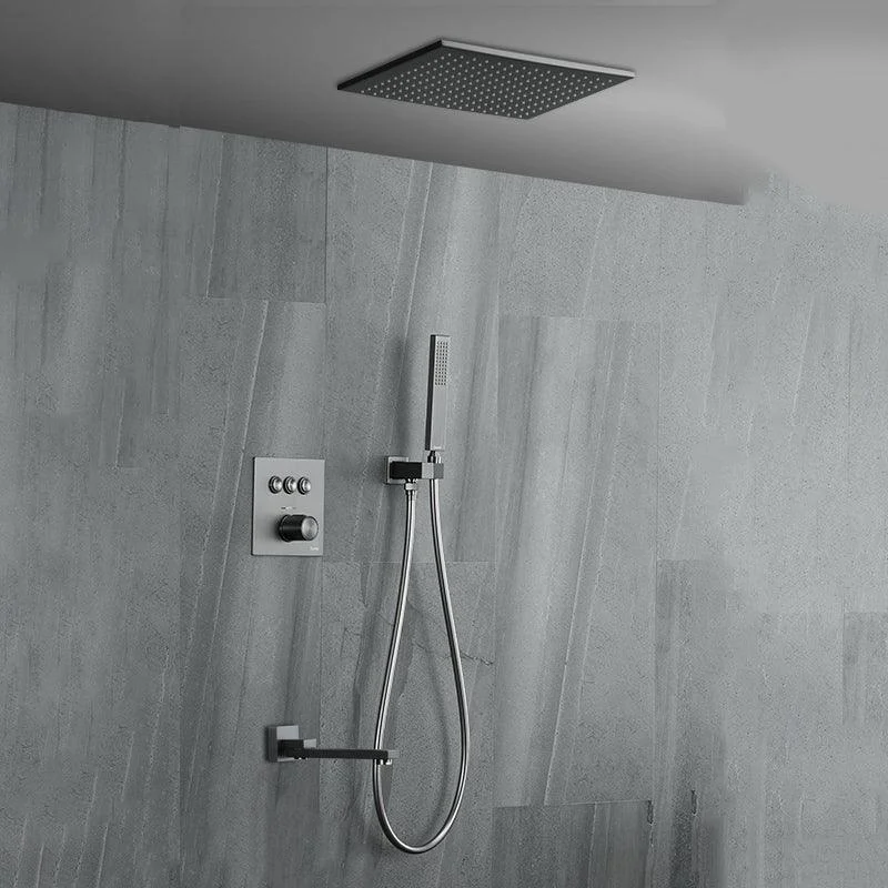 Brass Ceiling Mounted Shower System with Hand Shower Shower Combo -Bathlova