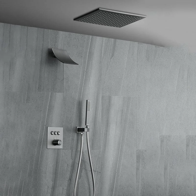 Brass Ceiling Mounted Shower System with Hand Shower Shower Combo -Bathlova