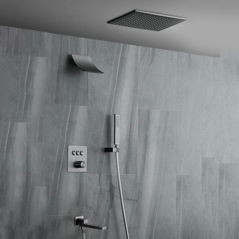 Brass Ceiling Mounted Shower System with Hand Shower Shower Combo -Bathlova