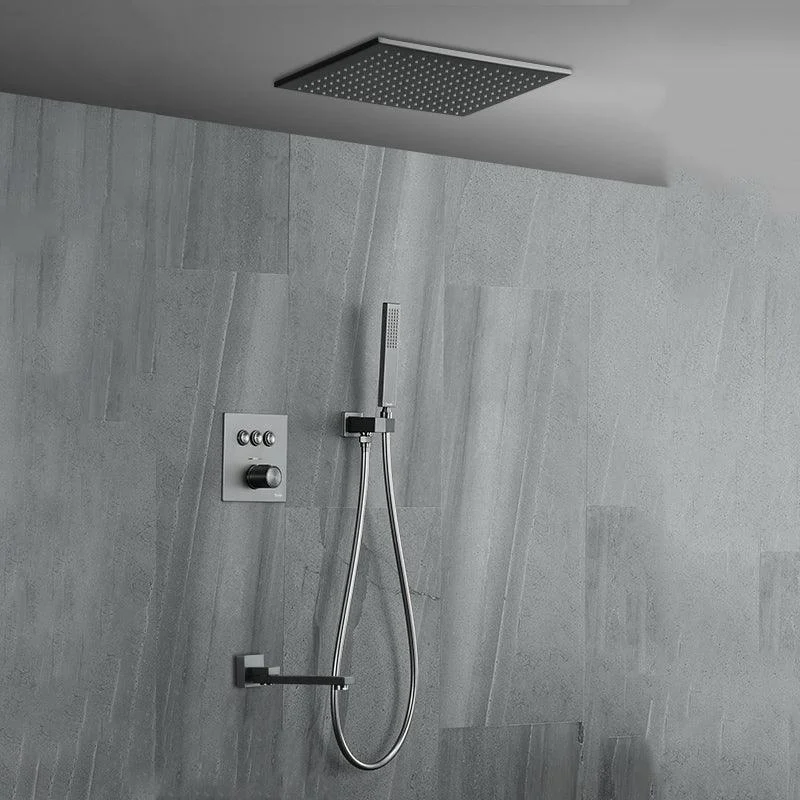 Brass Ceiling Mounted Shower System with Hand Shower Shower Combo -Bathlova