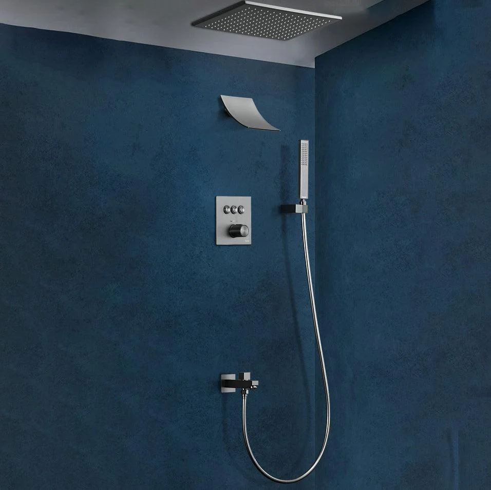 Brass Ceiling Mounted Shower System with Hand Shower Shower Combo -Bathlova