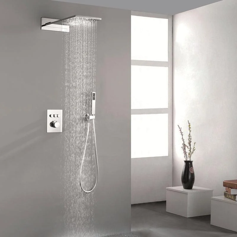 Brass Contemporary Shower Head Combo Modern Shower System for Bathroom -Bathlova