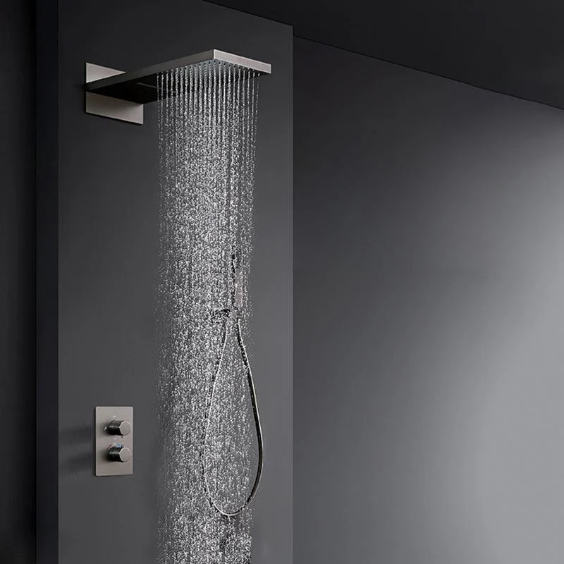 Brass Contemporary Shower Head Combo Modern Shower System for Bathroom -Bathlova