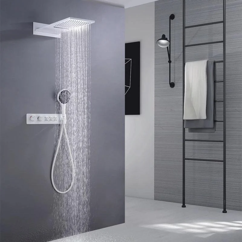 Brass Contemporary Shower Head Combo Modern Shower System for Bathroom -Bathlova