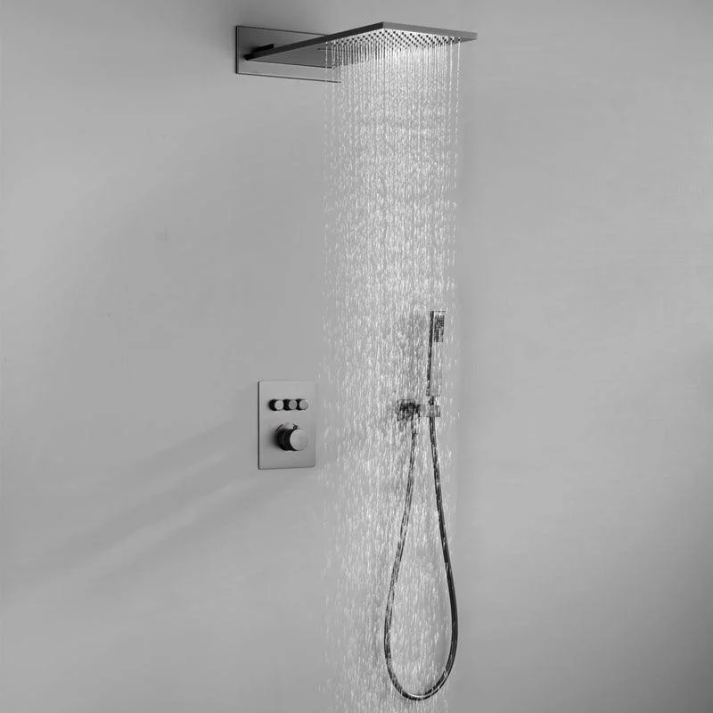 Brass Contemporary Shower Head Combo Modern Shower System for Bathroom -Bathlova