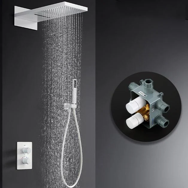 Brass Contemporary Shower Head Combo Modern Shower System for Bathroom -Bathlova