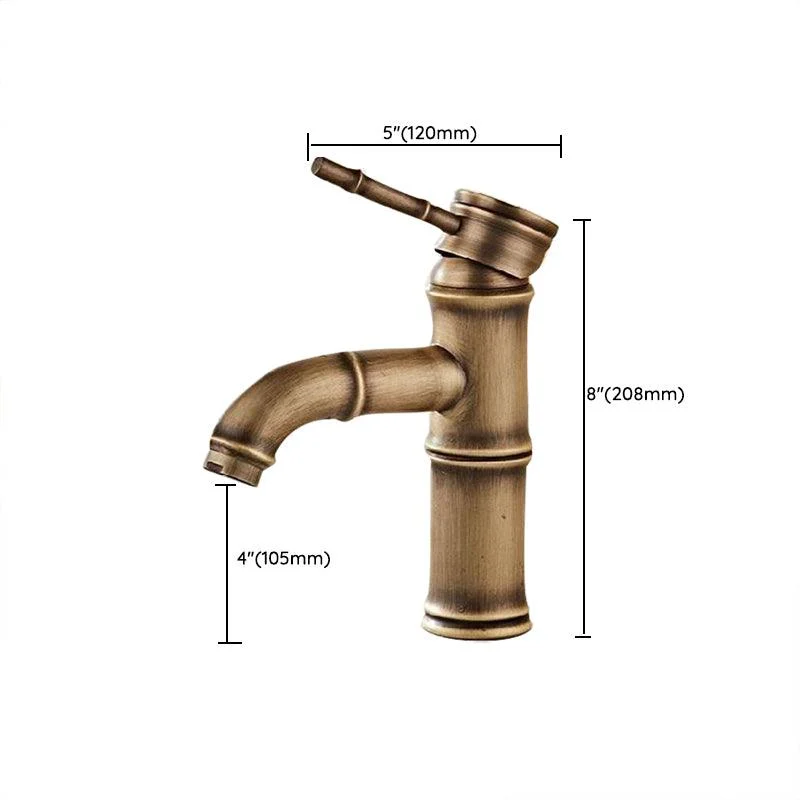 Brass Country Basin Tap Single Hole Vanity Sink Tap for Bathroom -Bathlova