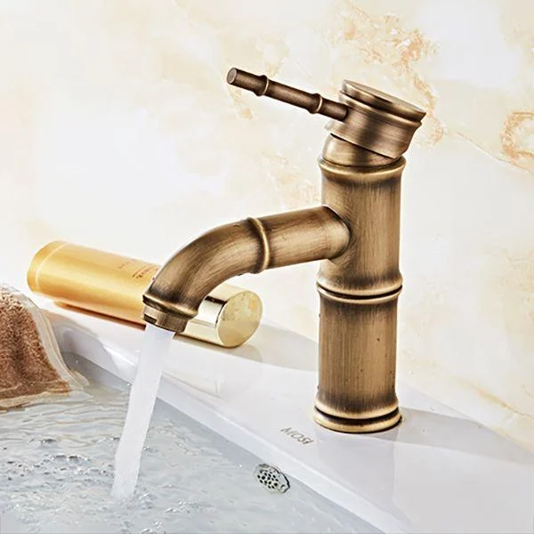 Brass Country Basin Tap Single Hole Vanity Sink Tap for Bathroom -Bathlova