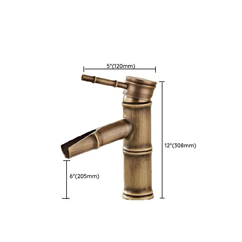 Brass Country Basin Tap Single Hole Vanity Sink Tap for Bathroom -Bathlova