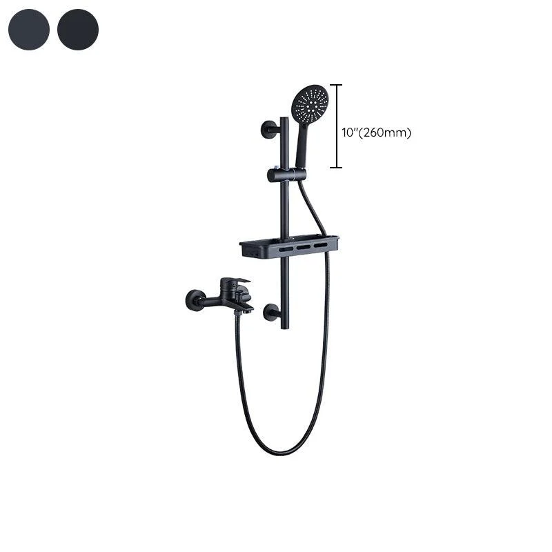 Brass Wall Mounted Shower System Single Hand Shower with Lever Handle -Bathlova