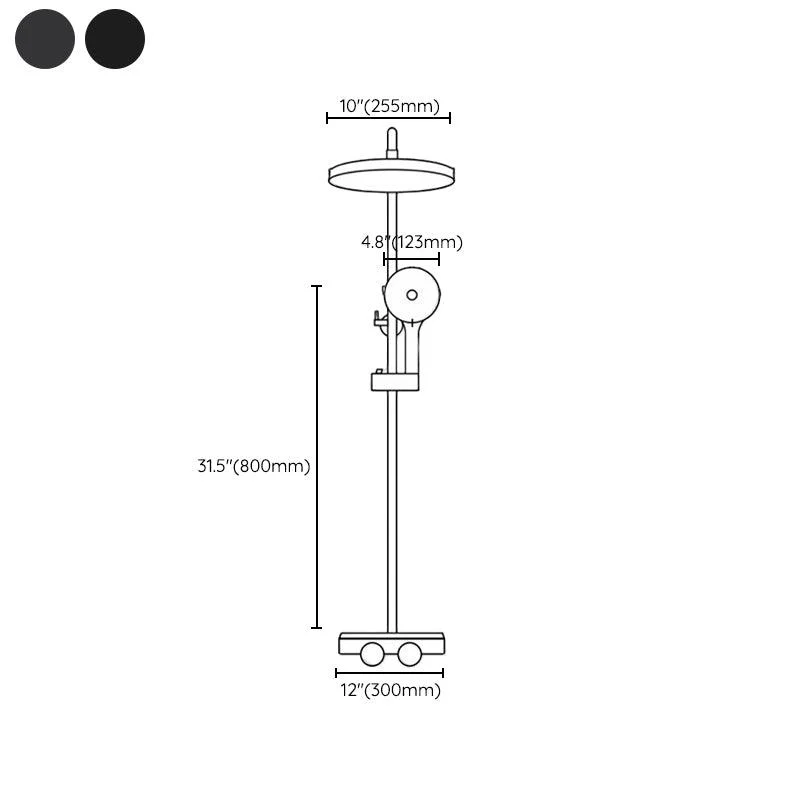 Brass Wall Mounted Shower System Slide Bar Included Shower Set -Bathlova