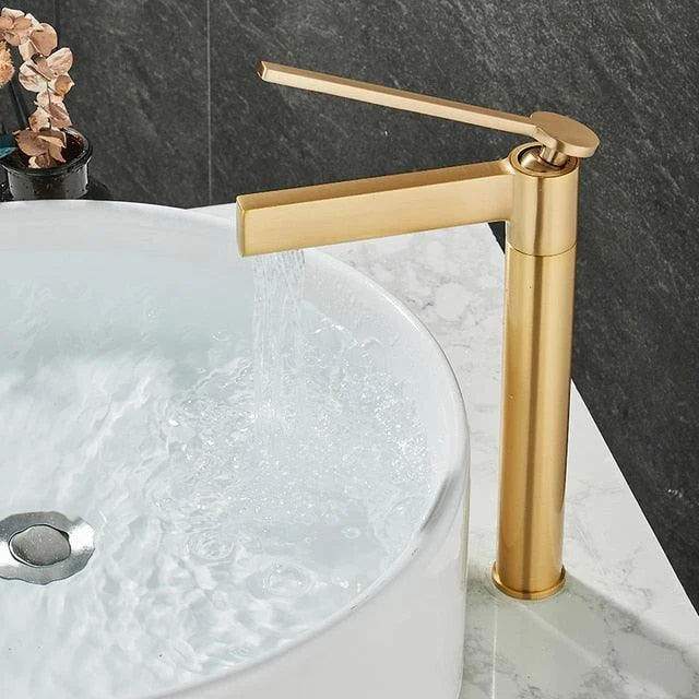 Brush Waterfall Bathroom Tap Basin Tap Single Handle Mixer Tap -Bathlova