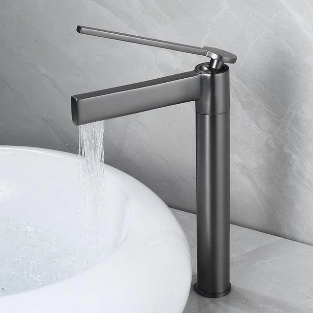 Brush Waterfall Bathroom Tap Basin Tap Single Handle Mixer Tap -Bathlova