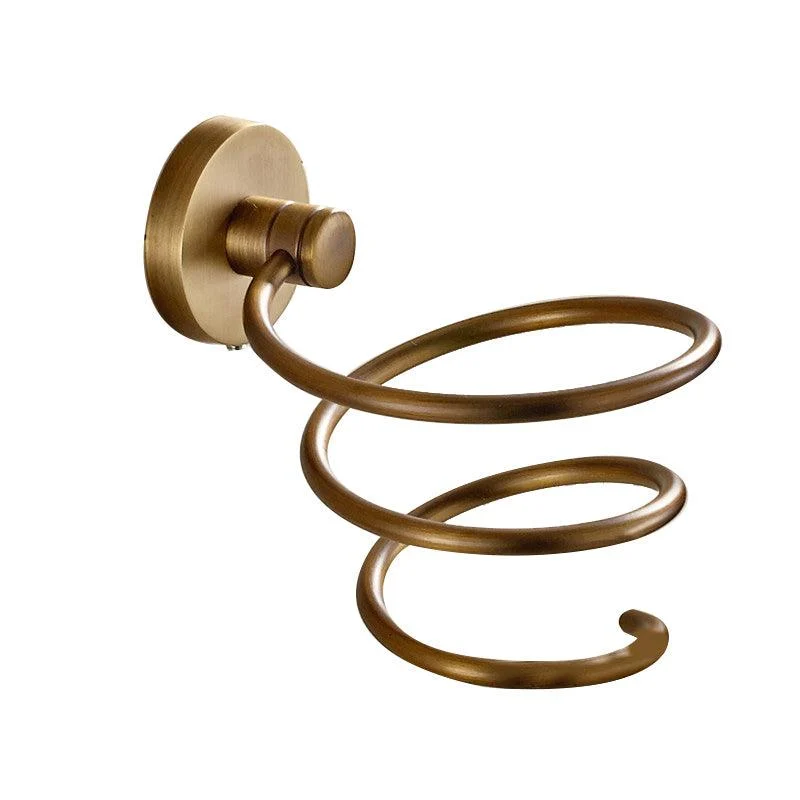 Brushed Brass 4-Piece Bathroom Accessory Set Vintage Bronze Bath Shelf/Towel Bar -Bathlova