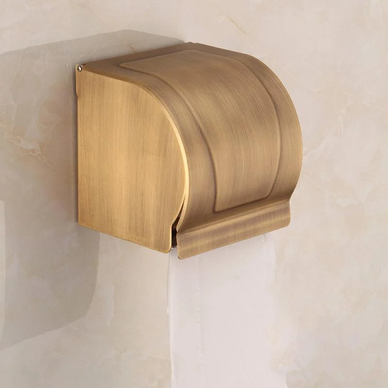 Brushed Brass 4-Piece Bathroom Accessory Set Vintage Bronze Bath Shelf/Towel Bar -Bathlova