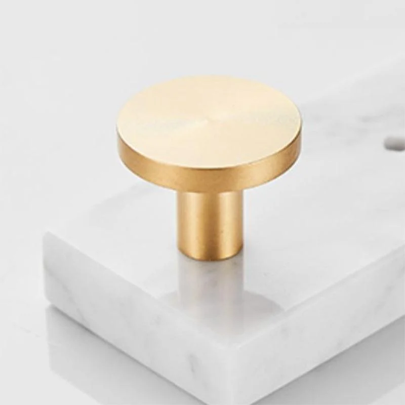 Brushed Brass Bathroom Accessory Set Metal & Marble Bathroom Hardware Set with Bath Shelf -Bathlova