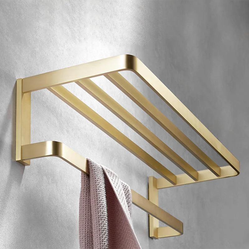 Brushed Brass Bathroom Hardware Set Retro Golden Bathroom Accessory Kit -Bathlova