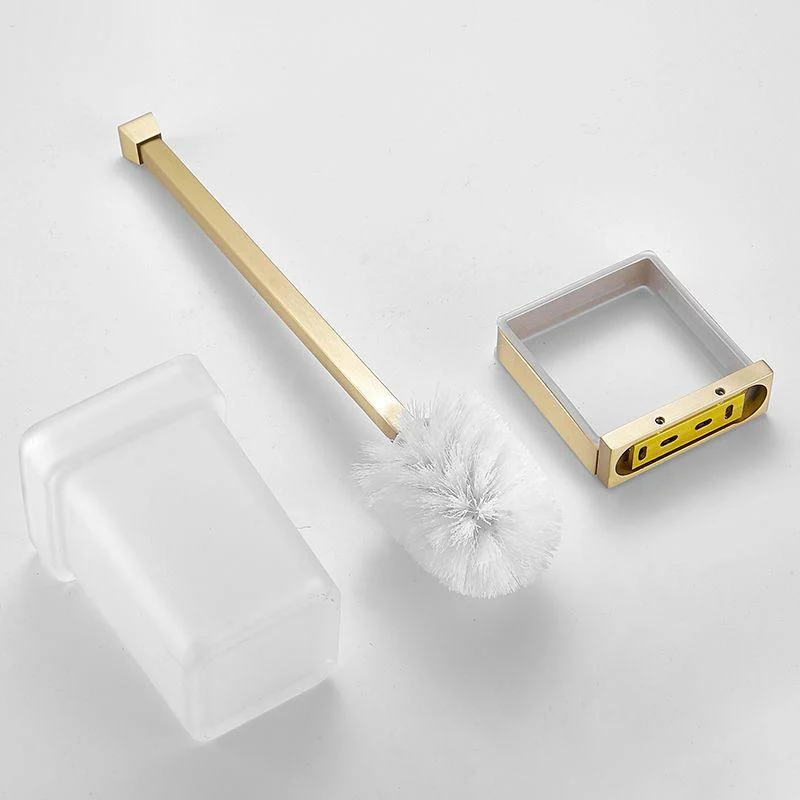 Brushed Brass Bathroom Hardware Set Retro Golden Bathroom Accessory Kit -Bathlova