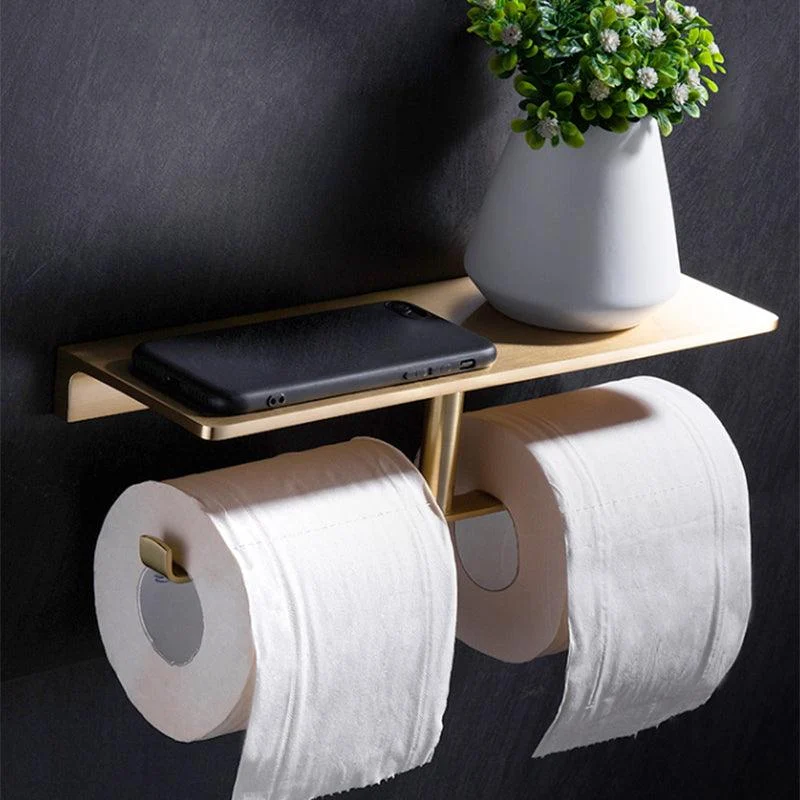 Brushed Brass Bathroom Hardware Set Retro Golden Bathroom Accessory Kit -Bathlova