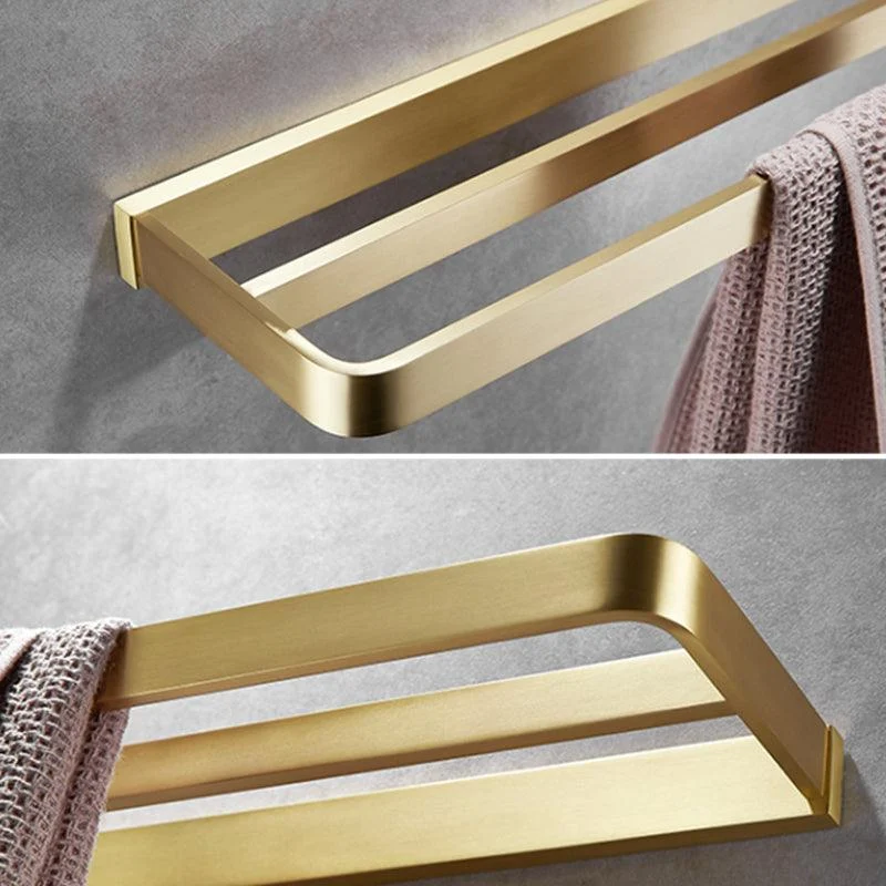 Brushed Brass Bathroom Hardware Set Retro Golden Bathroom Accessory Kit -Bathlova