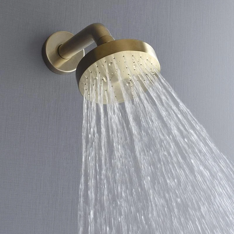 Brushed Gold Bathroom Fixture Waterfall Restroom Shower Tap Set -Bathlova