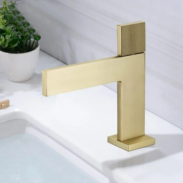 Brushed Gold Bathroom Vessel Sink Tap Brass Water Mixer Tap -Bathlova