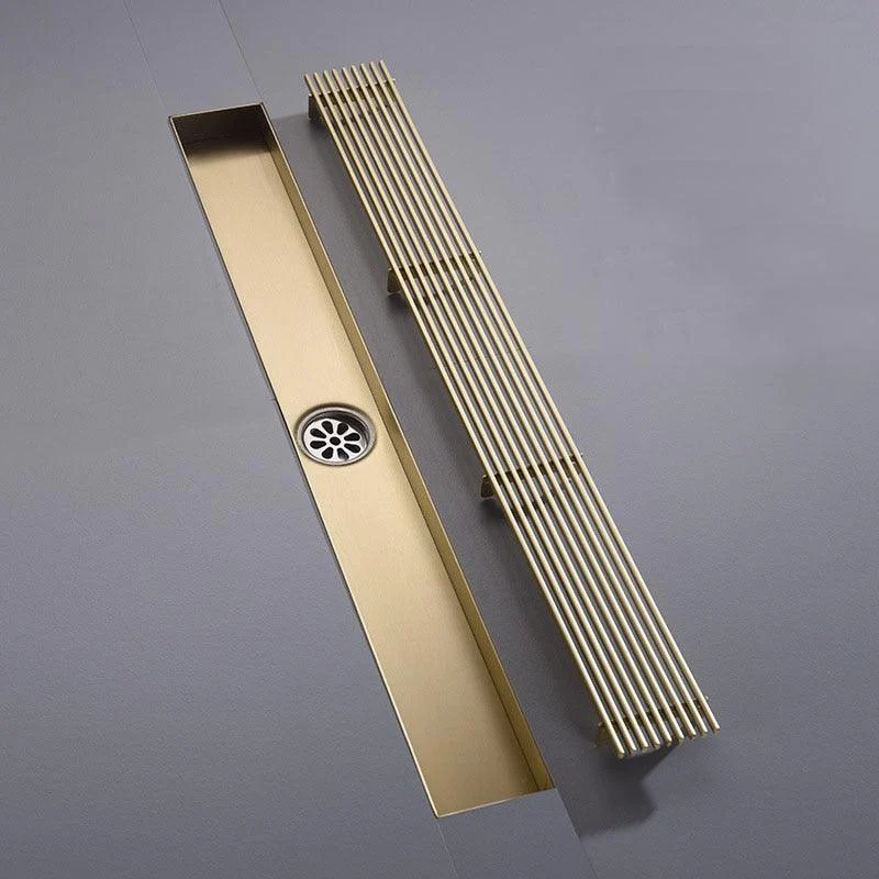 Brushed Gold Floor Drain Stainless Steel Bathroom Anti-Odor Drain -Bathlova