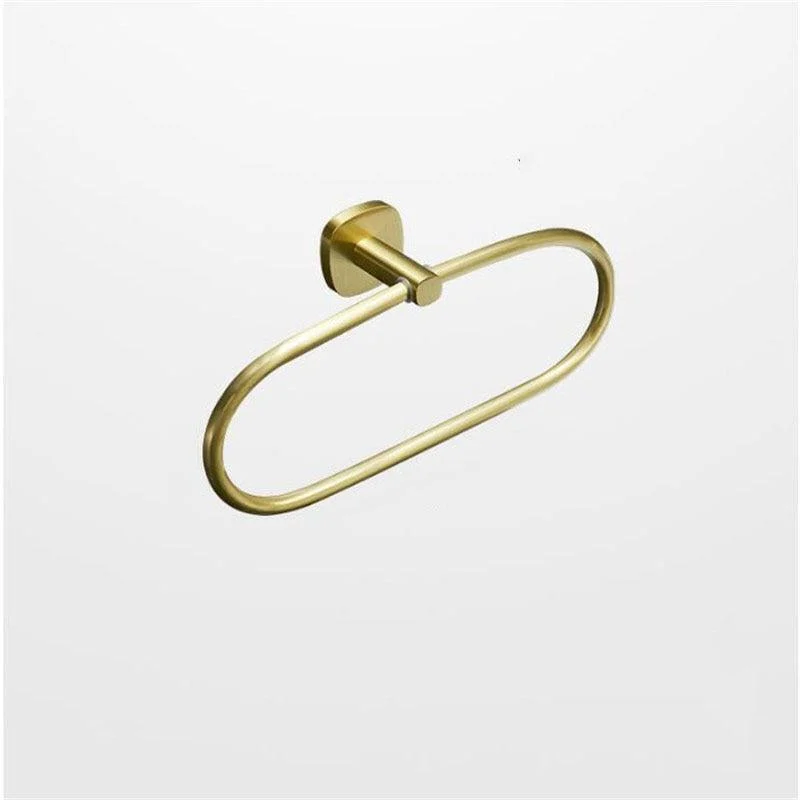 Brushed Gold Self-Adhesive Bathroom Towel Ring -Bathlova