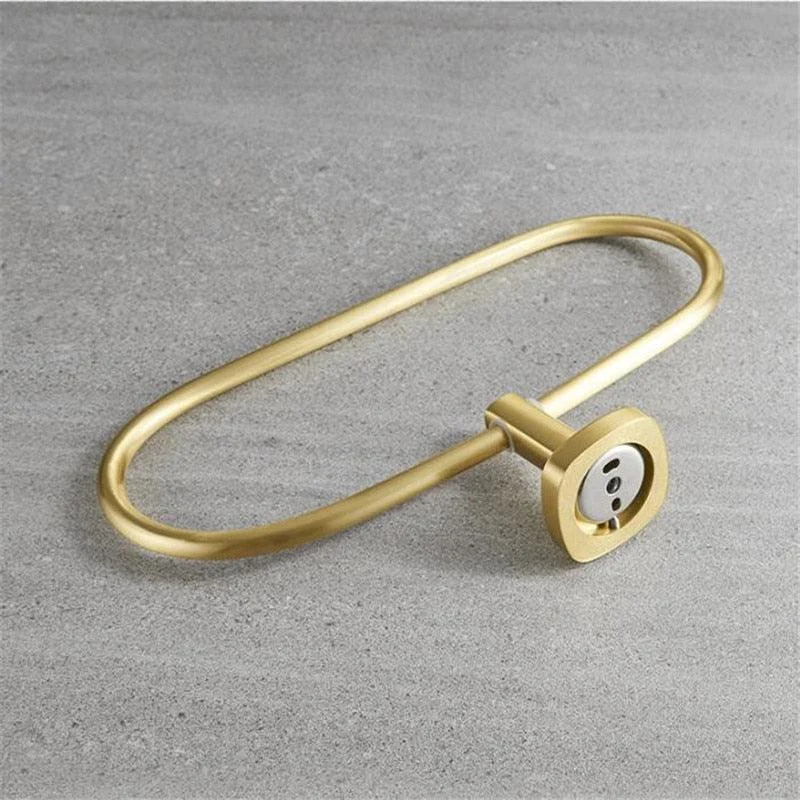 Brushed Gold Self-Adhesive Bathroom Towel Ring -Bathlova