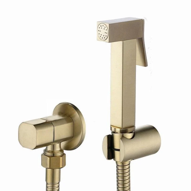 Brushed Gold Solid Brass Toilet Bidet Sprayer Set Hygienic Bidet Set -Bathlova