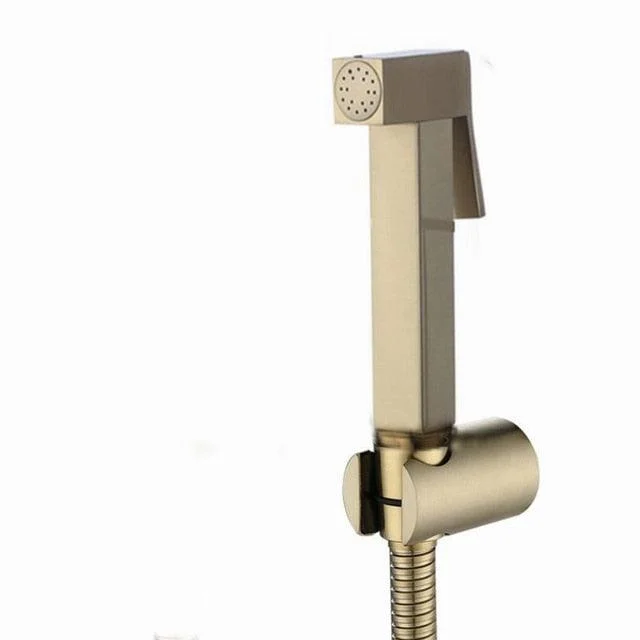 Brushed Gold Solid Brass Toilet Bidet Sprayer Set Hygienic Bidet Set -Bathlova