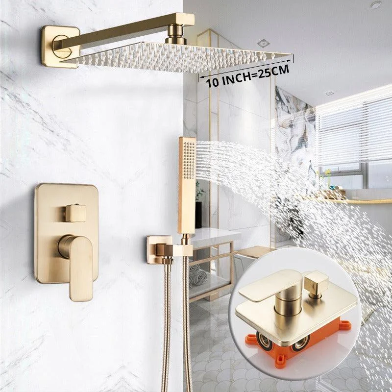 Brushed Shower Tap Wall Mounted Rainfall Bath Shower Tap Set -Bathlova