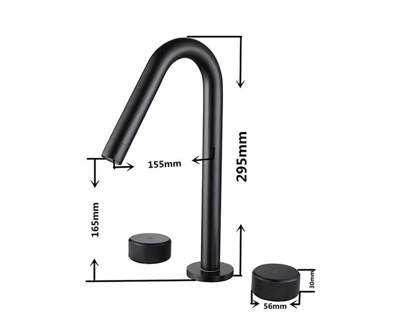 Cairo - Modern Double Handle Basin Tap -Bathlova