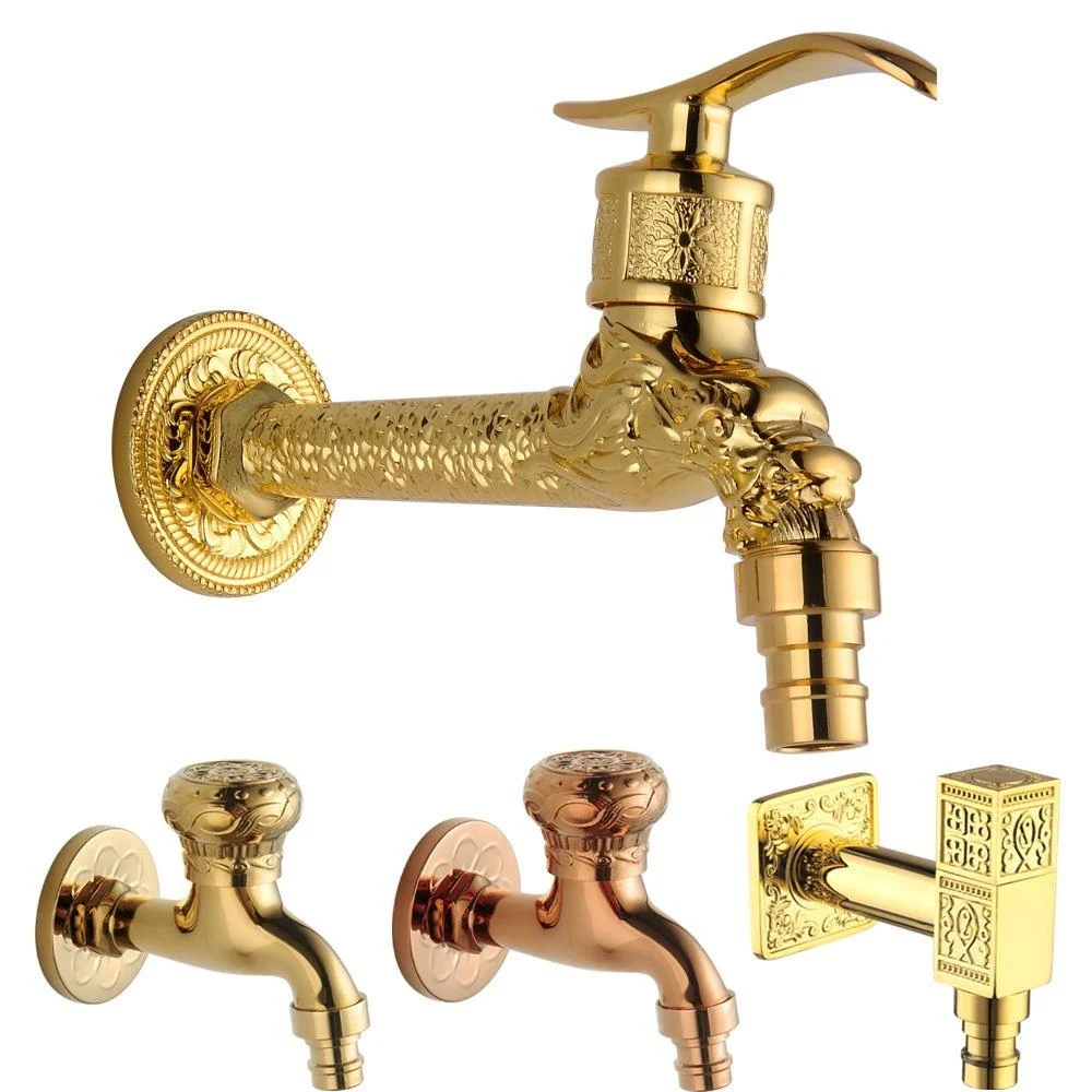 Carved Brass Tap Decorative Outdoor Garden Tap for Washing Machine -Bathlova