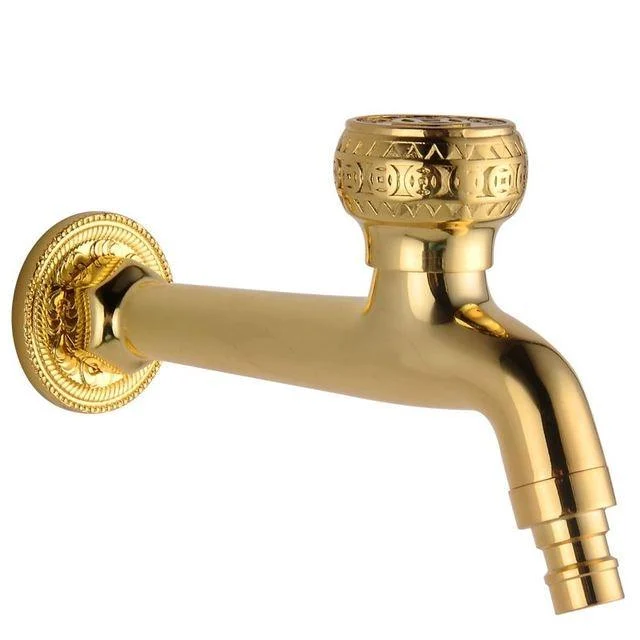 Carved Brass Tap Decorative Outdoor Garden Tap for Washing Machine -Bathlova