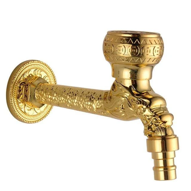 Carved Brass Tap Decorative Outdoor Garden Tap for Washing Machine -Bathlova