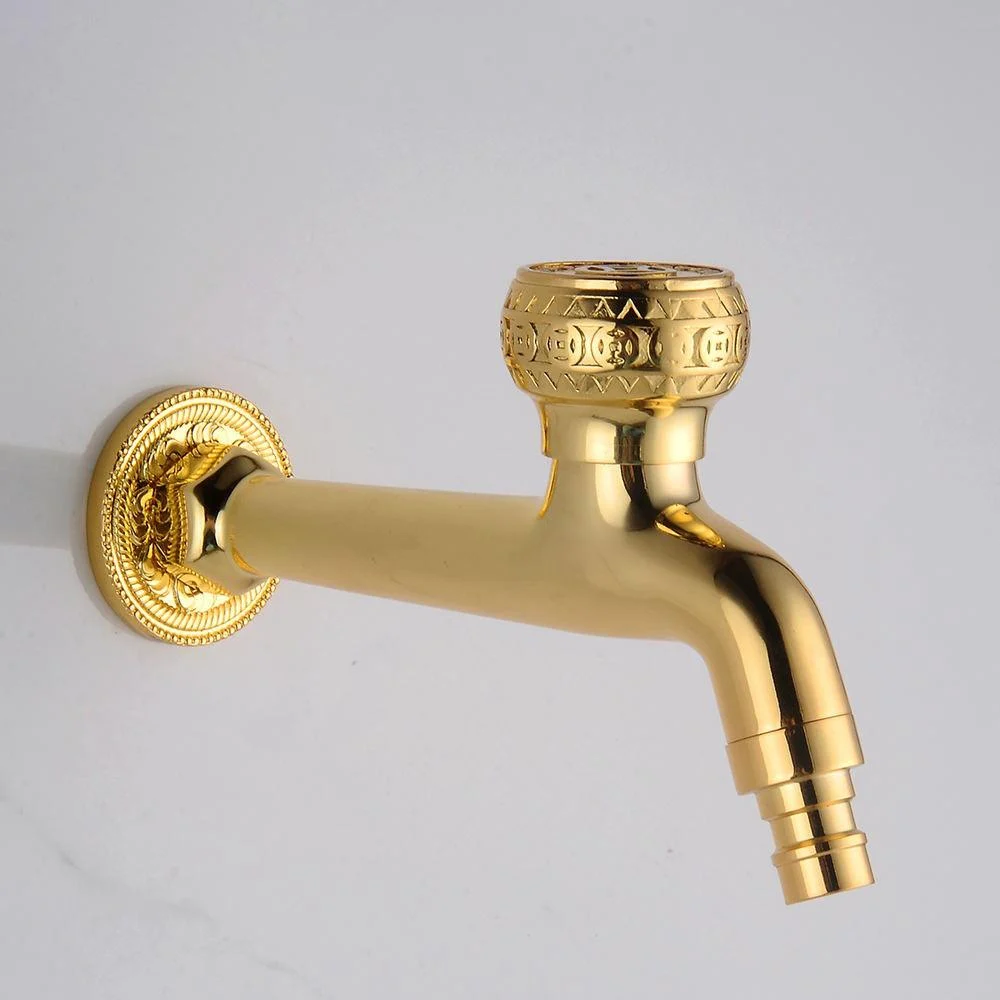 Carved Brass Tap Decorative Outdoor Garden Tap for Washing Machine -Bathlova