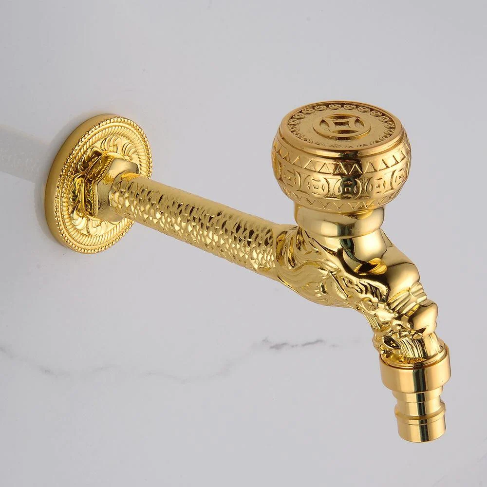 Carved Brass Tap Decorative Outdoor Garden Tap for Washing Machine -Bathlova