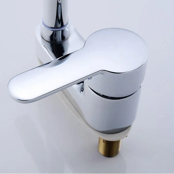 Chrome Circular Vessel Sink Tap Swivel Spout Tap for Bathroom -Bathlova