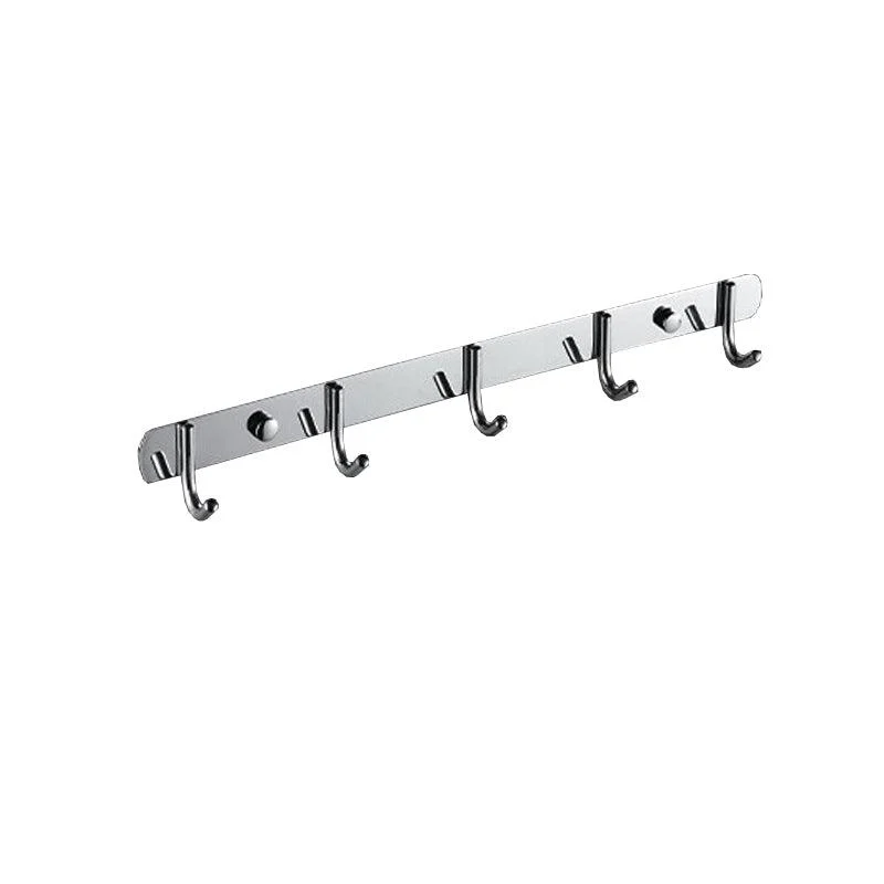 Chrome Modern Bathroom Hardware Set Stainless Steel Robe Hooks/Towel Bar & Bath Shelf -Bathlova