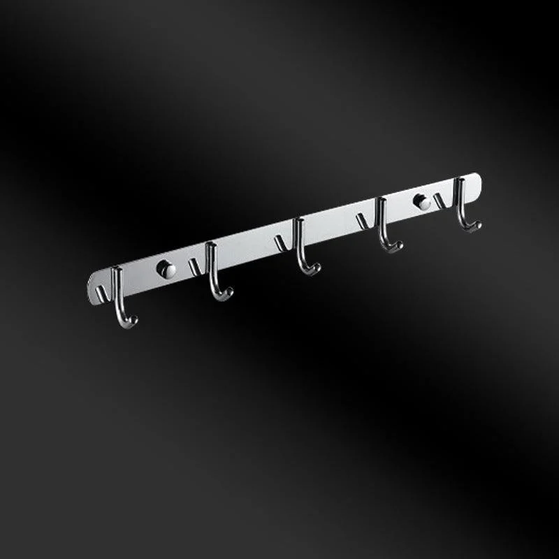 Chrome Modern Bathroom Hardware Set Stainless Steel Robe Hooks/Towel Bar & Bath Shelf -Bathlova