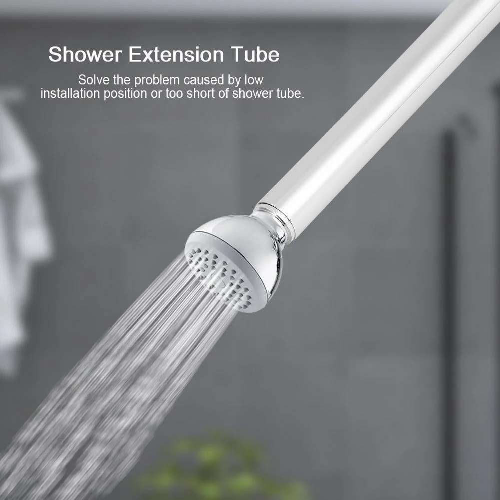 Chrome Plating Shower Head Extension Rod Tube Bathroom Shower Arm -Bathlova