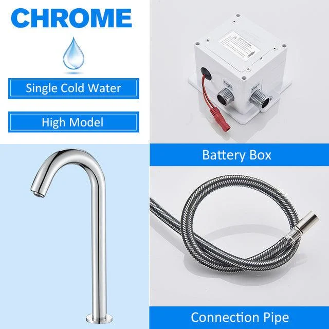 Chrome Sensor Basin Tap Touchless Basin Mixer Handsfree Tap -Bathlova