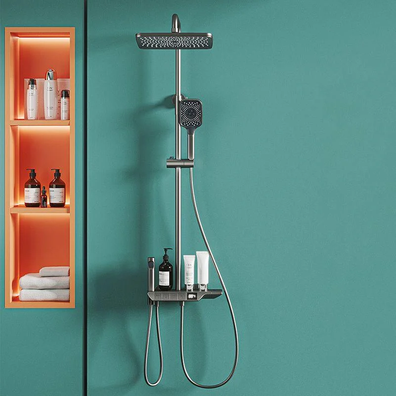 Chrome Shower System Modern Wall Mounted Shower Combo for Bathroom -Bathlova