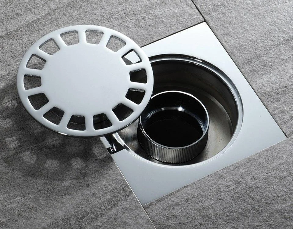 Chrome Silver Bathroom Floor Drain Cover -Bathlova