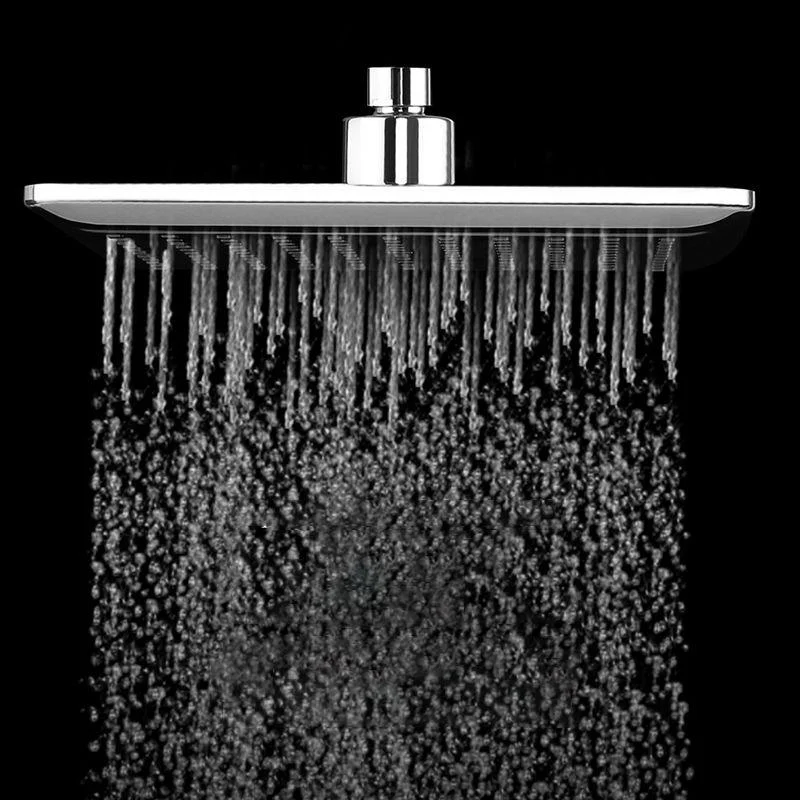 Chrome Square Shower Head Combo Wall Mounted and Ceiling Mounted Hand Shower -Bathlova